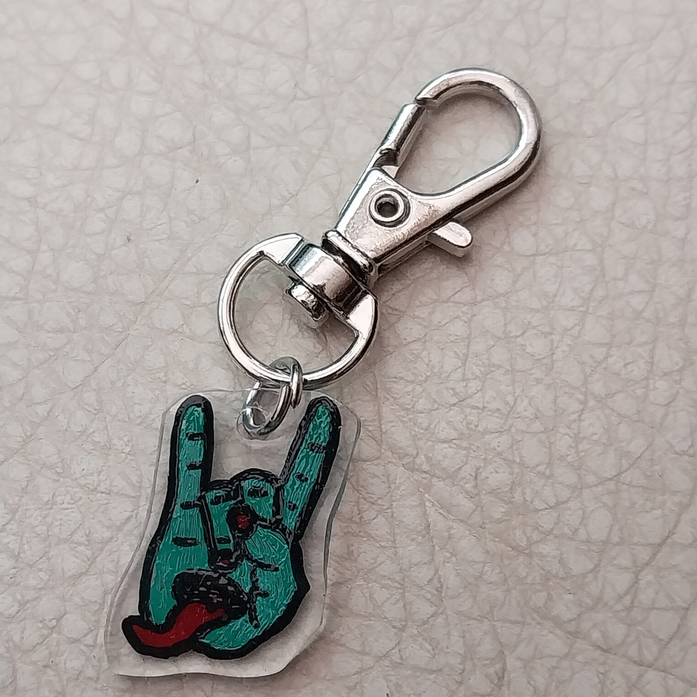 Rock Hand Gesture Keychain